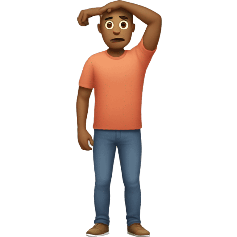 A person saying NO with his arms emoji