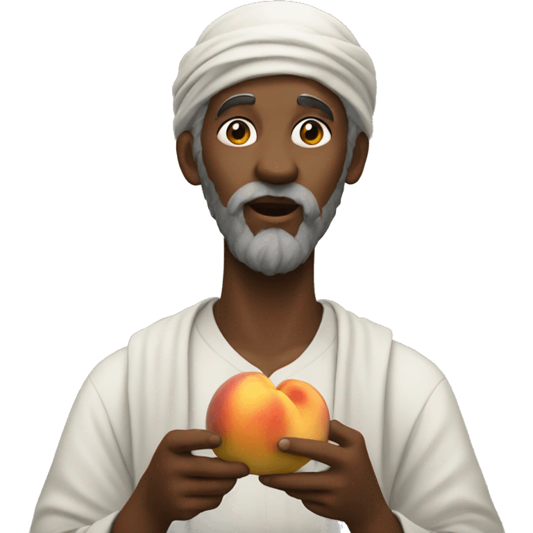 Ezekiel eating peach  emoji