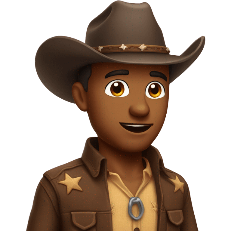 blushing cowboy emoji