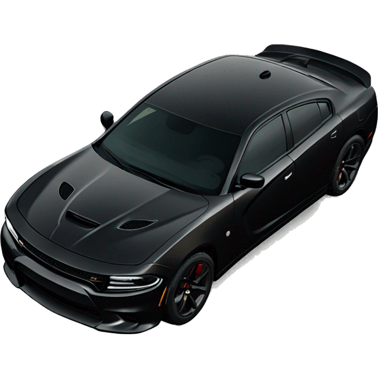 Black Dodge SRT Charger  emoji