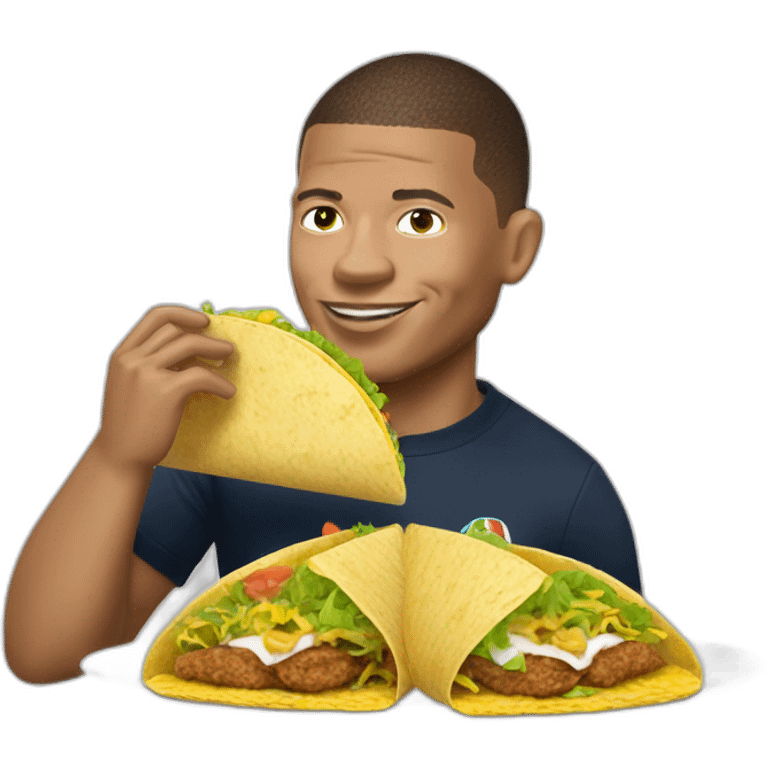 Mbappé qui mange un tacos emoji