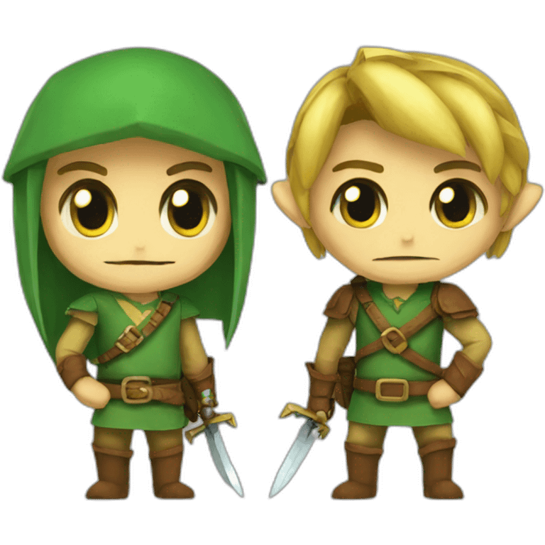 Link from Zelda and Freddy from fnaf emoji