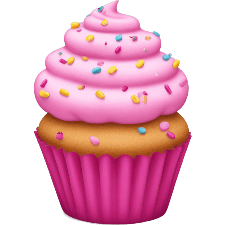 pink cupcake with sprinkles emoji