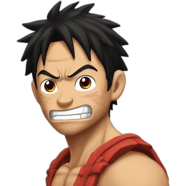 muscular luffy with scars emoji