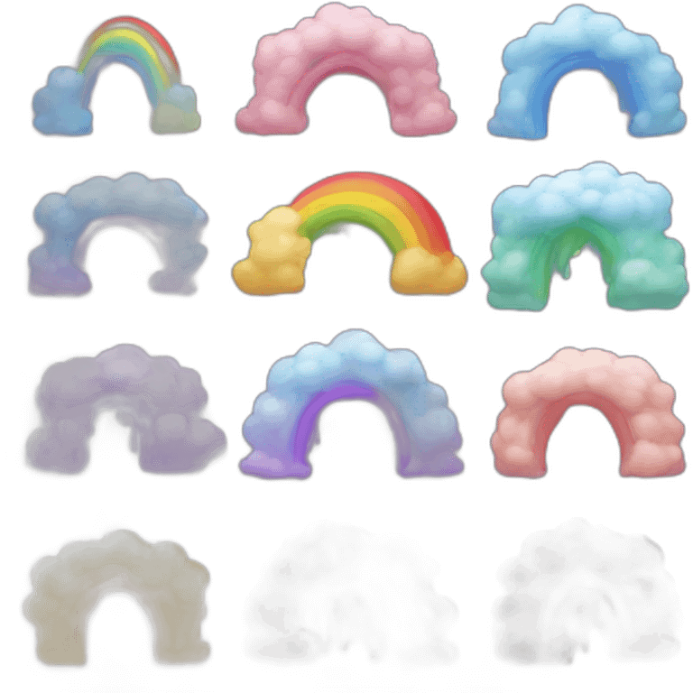 Cœur qui vomit un arc en ciel emoji