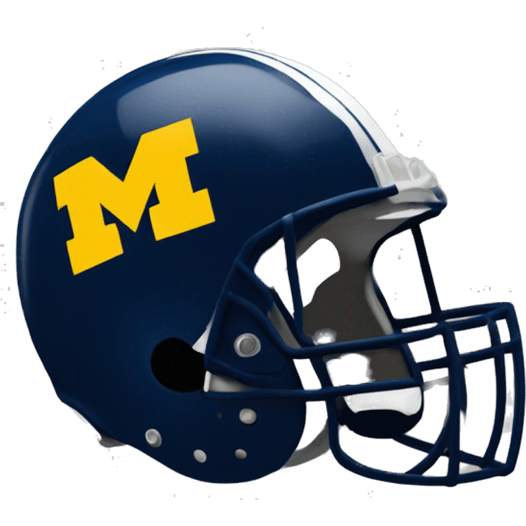 University of Michigan football helmet in a dump  emoji