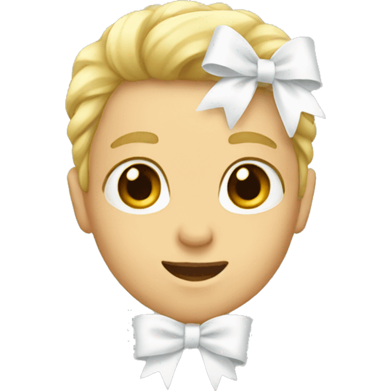 A white bow emoji