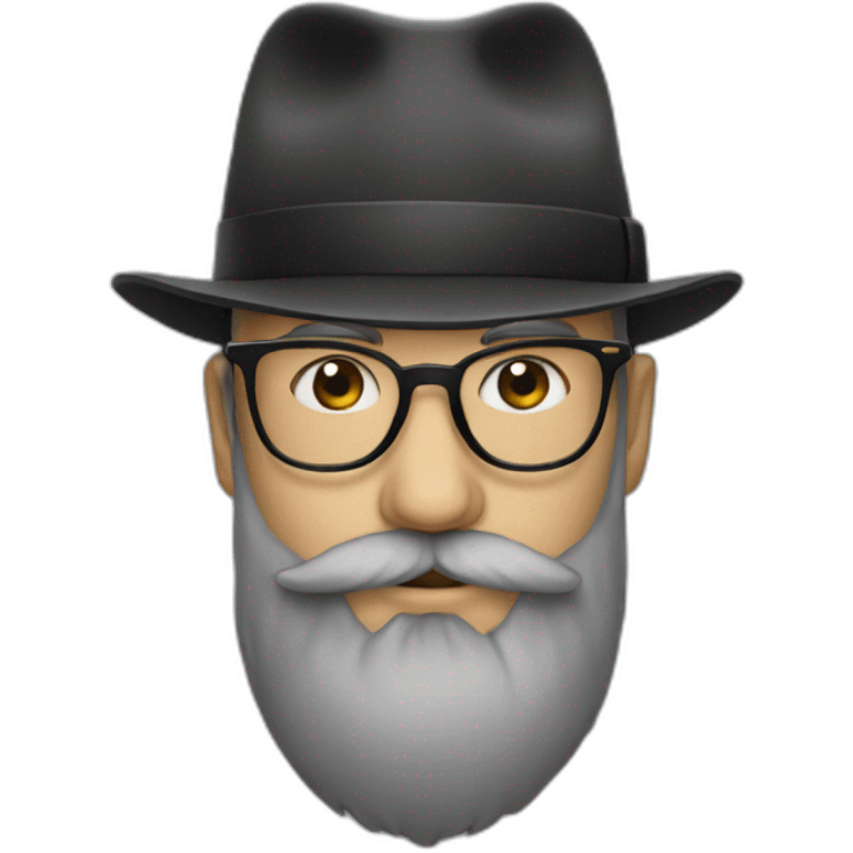 Beard, hat and glasses emoji