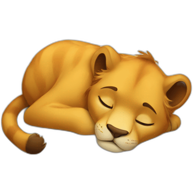 Simba sleep emoji