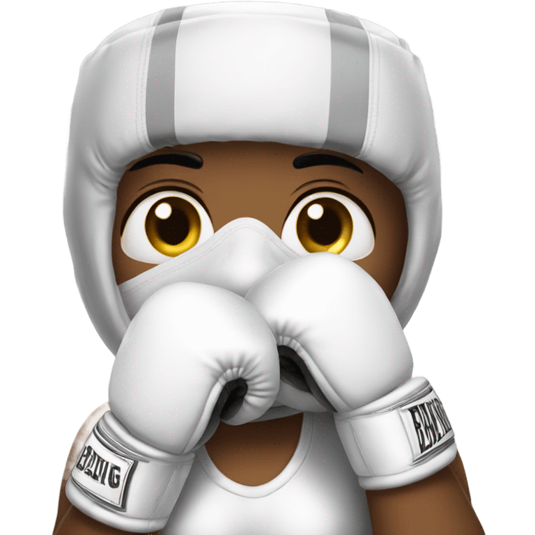 Can i have a girl that is boxing with white gloves emoji