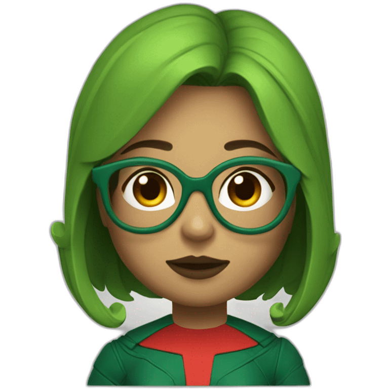 Martian Manhunter girl with glasses emoji