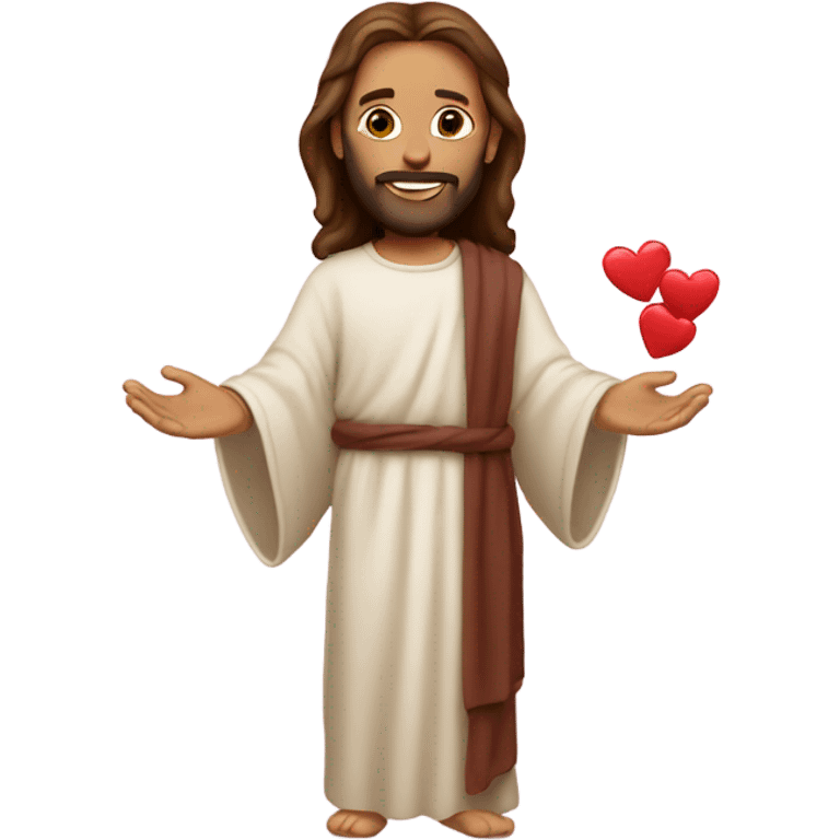 Jesus with hearts emoji