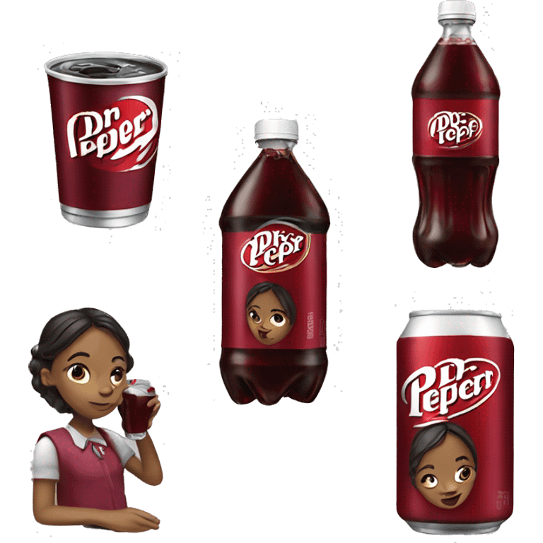 girl drinking dr pepper emoji