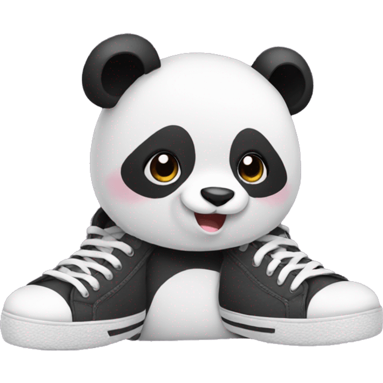 panda with shoes emoji