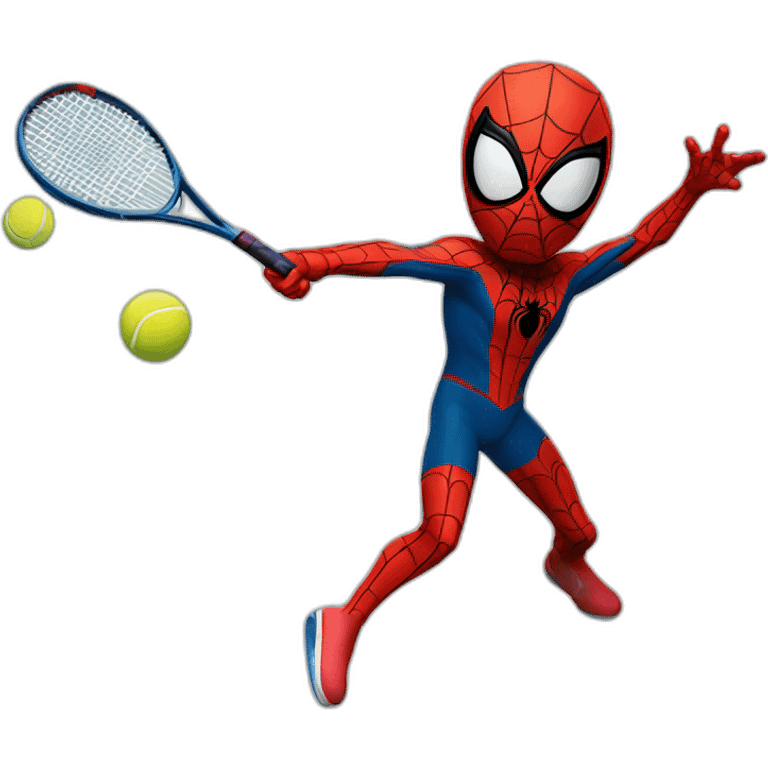 Spider-Man play tennis emoji