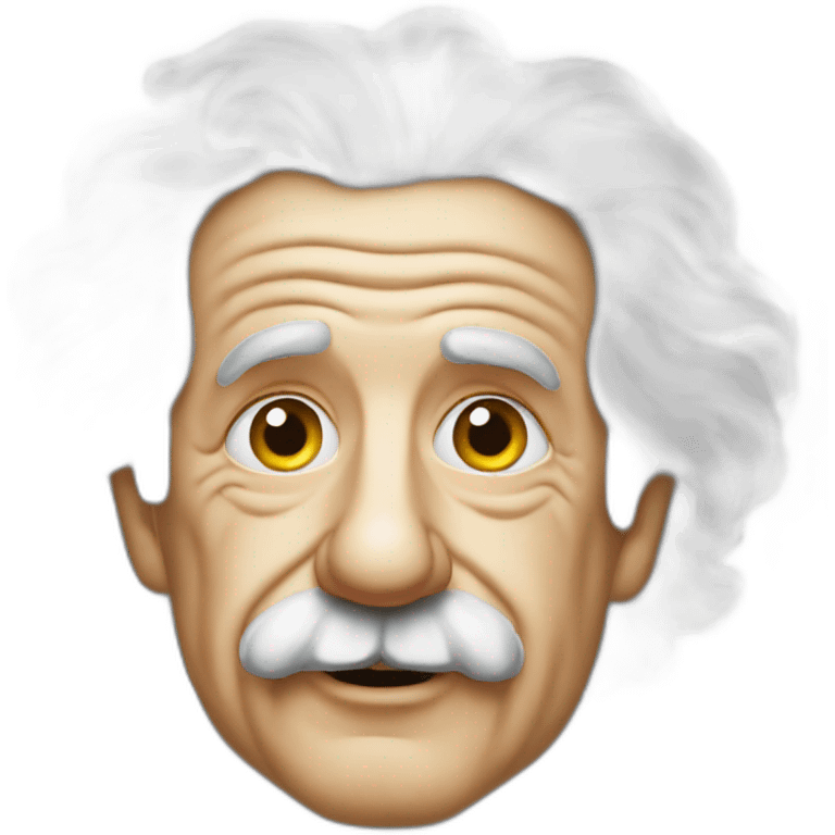 Albert Einstein not having any ideas emoji