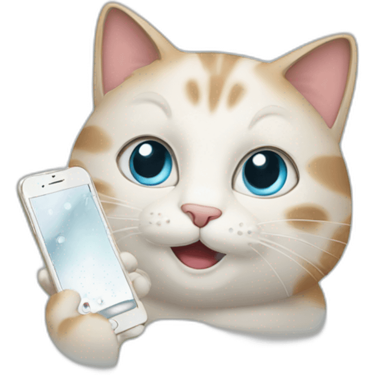 cat with smartphone emoji