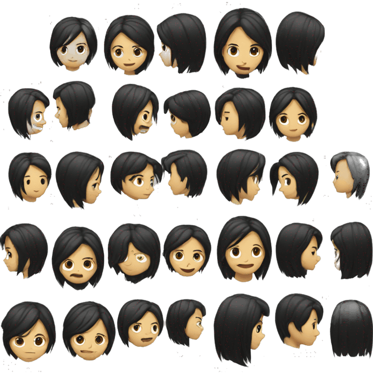 long black hair boy dj  emoji