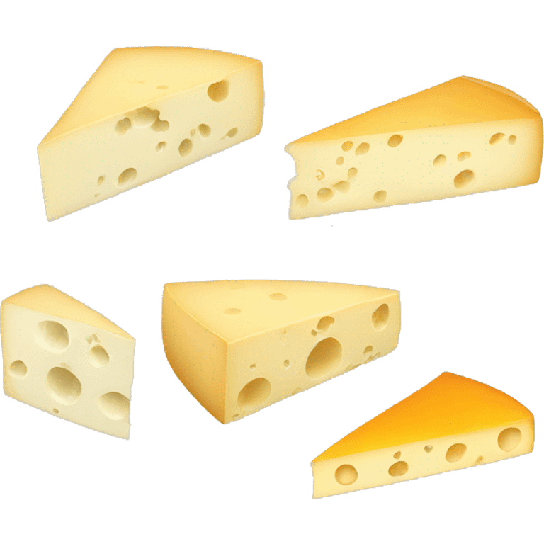 different cheeses with hidden faces emoji