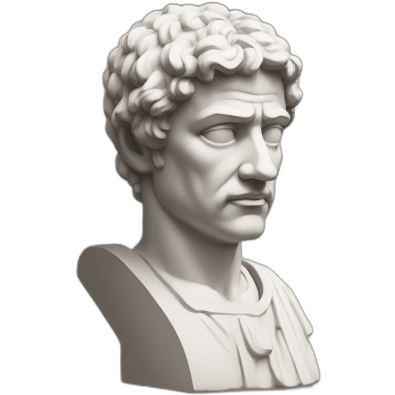 Stoic statue without shoulders and neck emoji