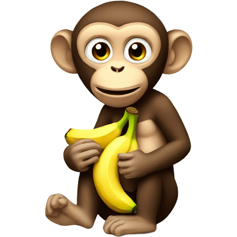 Monkey eating bananas  emoji