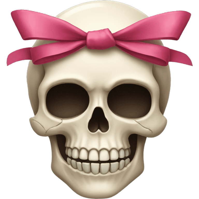 Skull with a bow emoji