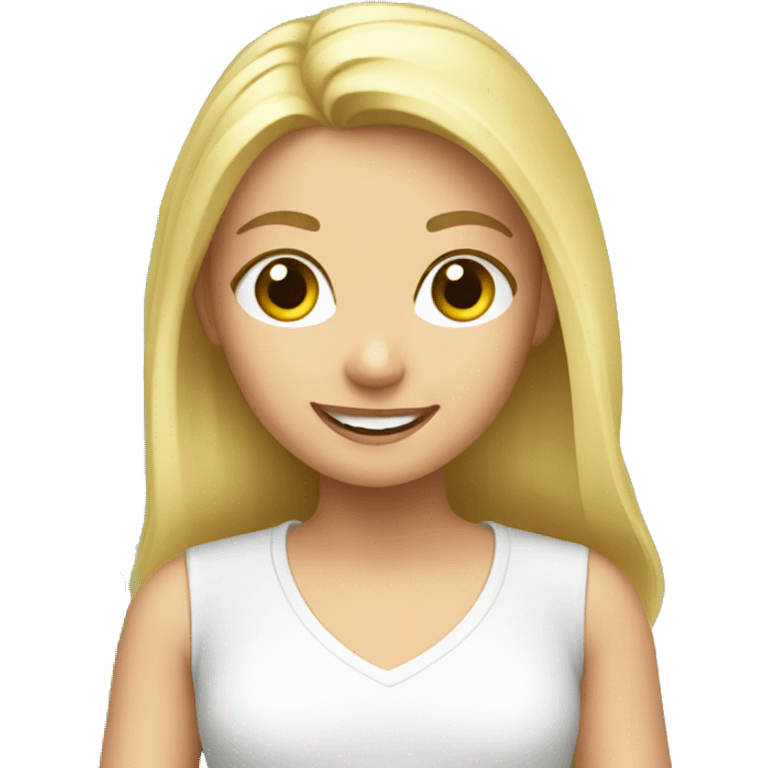 Blond Girl decorating a Christmas tree emoji