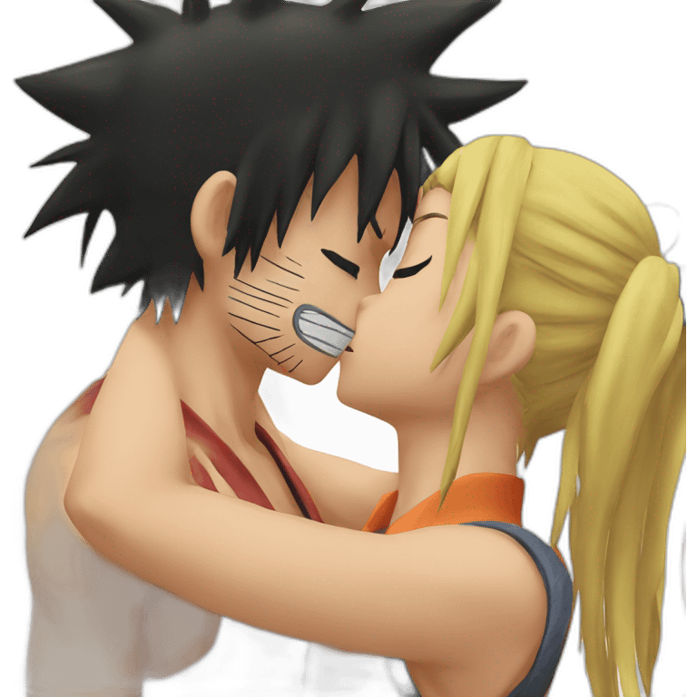 Naruto kiss luffy emoji