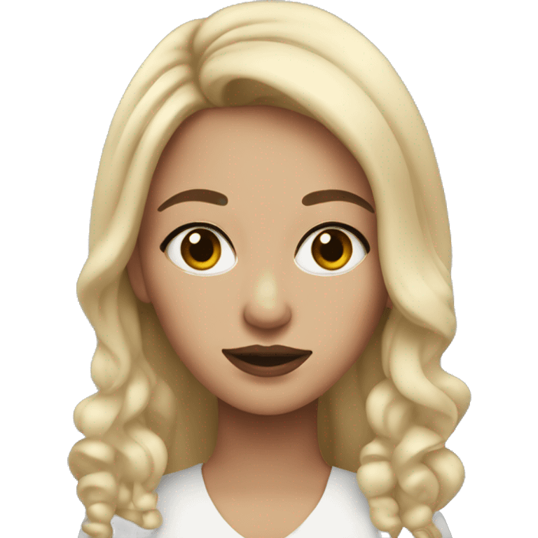 British girl with British makeup  emoji