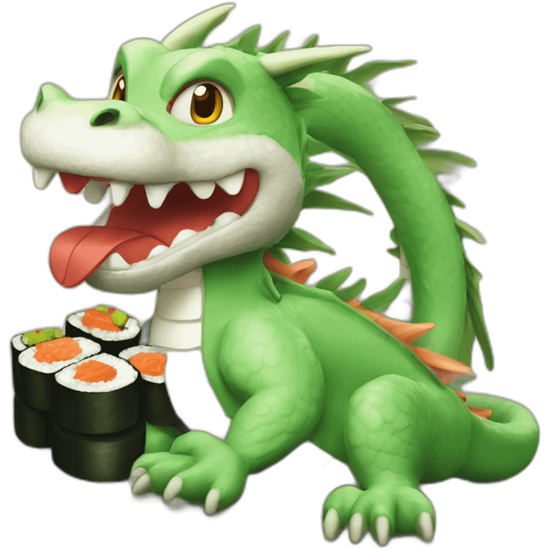 Sushi dragon emoji