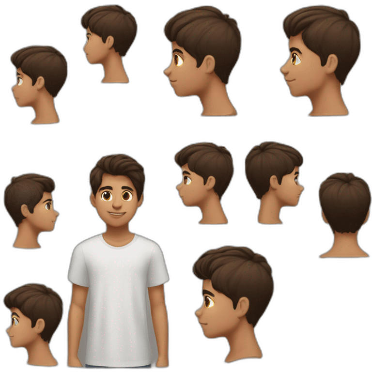 armenian-brownskin 14 y. o. boy, side view emoji