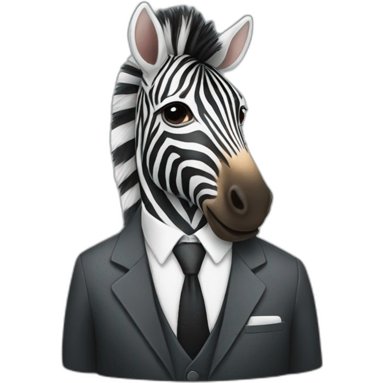 Zebra in a suit emoji