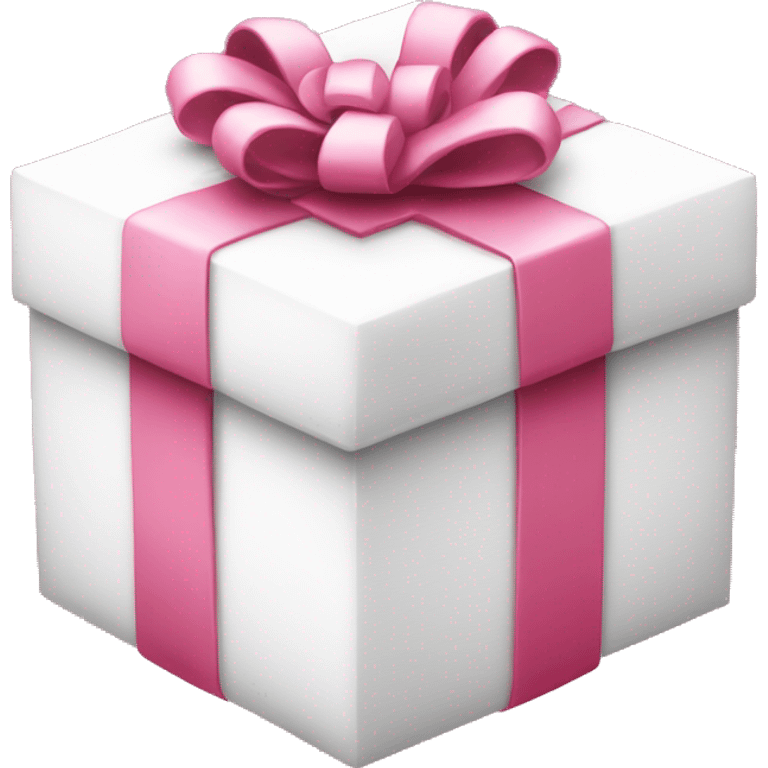 Pink and white Christmas present  emoji