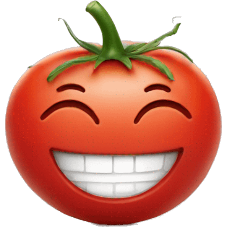 Smile with tomato emoji