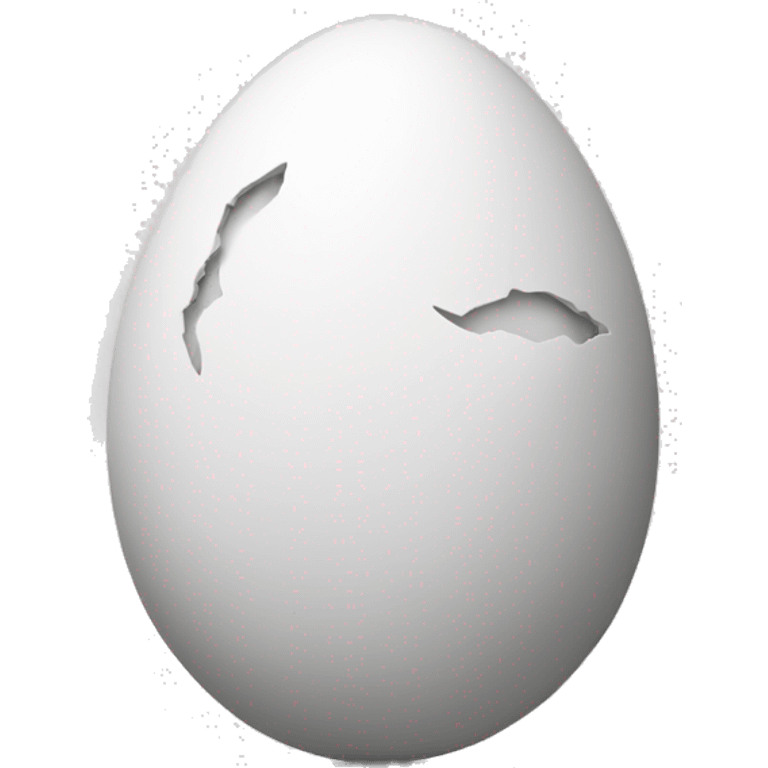 Crack egg black and white emoji