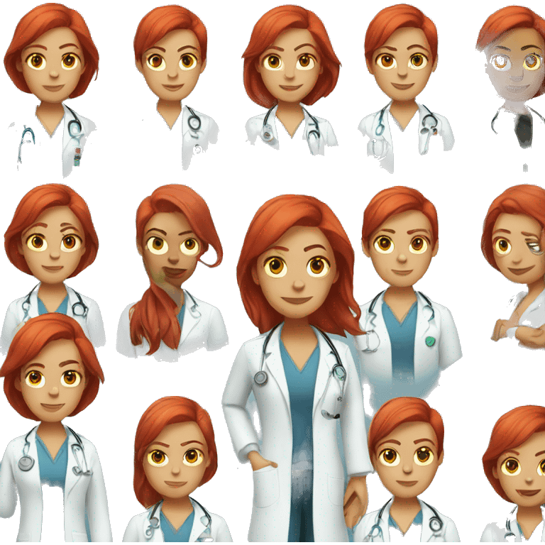 Female Doctor with red hair  emoji