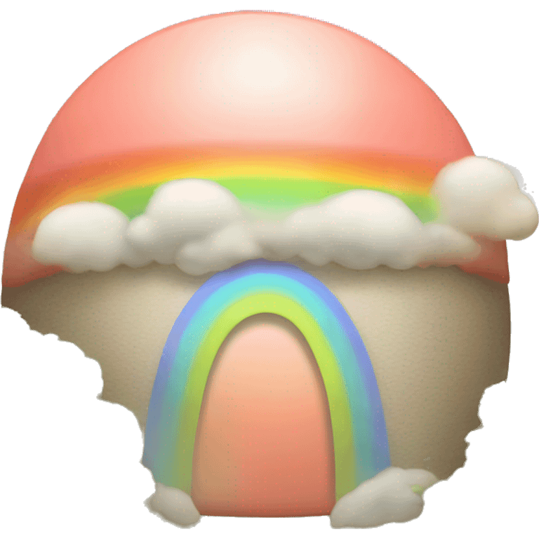 Rainbow with peach in front emoji