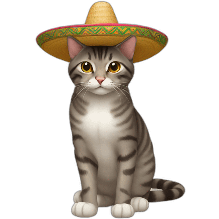 Cat in sambrero emoji