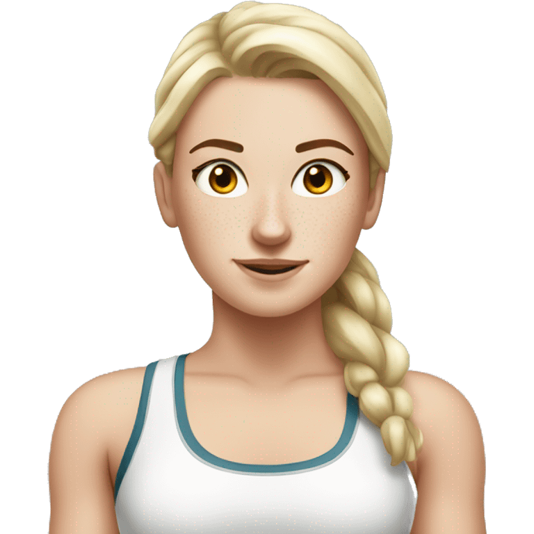 gorgeous white girl with freckles working out emoji