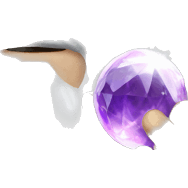 Dumbledore holds a crystal ball in his hand emoji