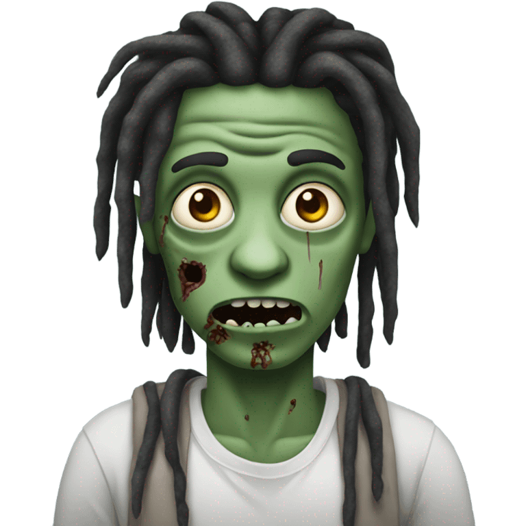 Zombie with locs emoji