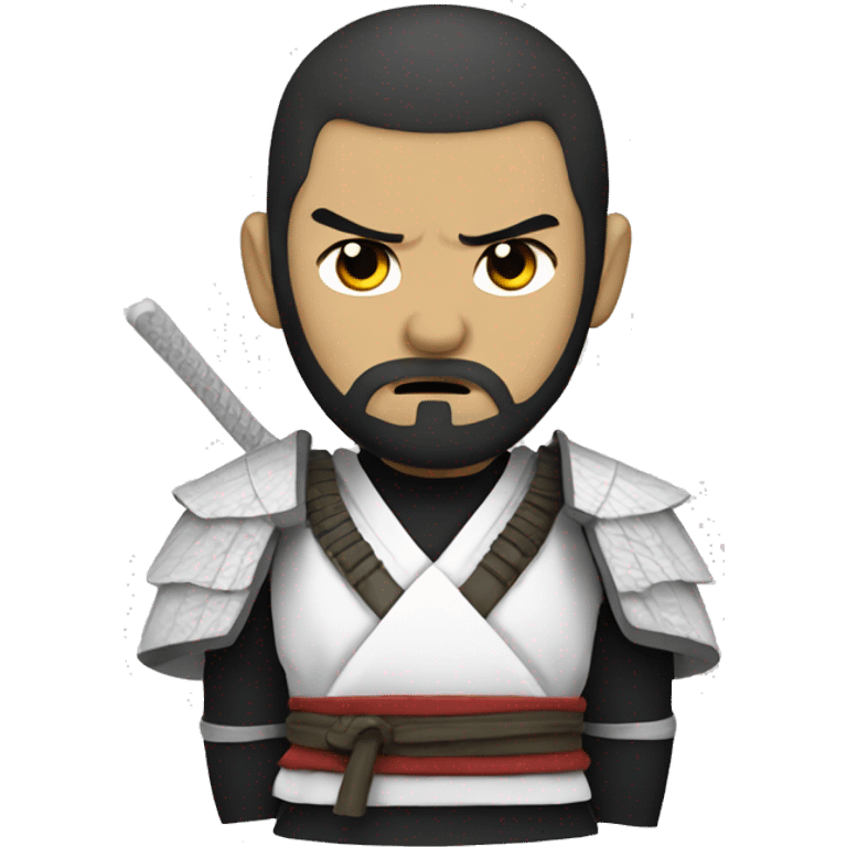 White samurai sad emoji