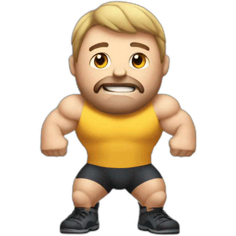 Massive weightlifter, gigacchad emoji