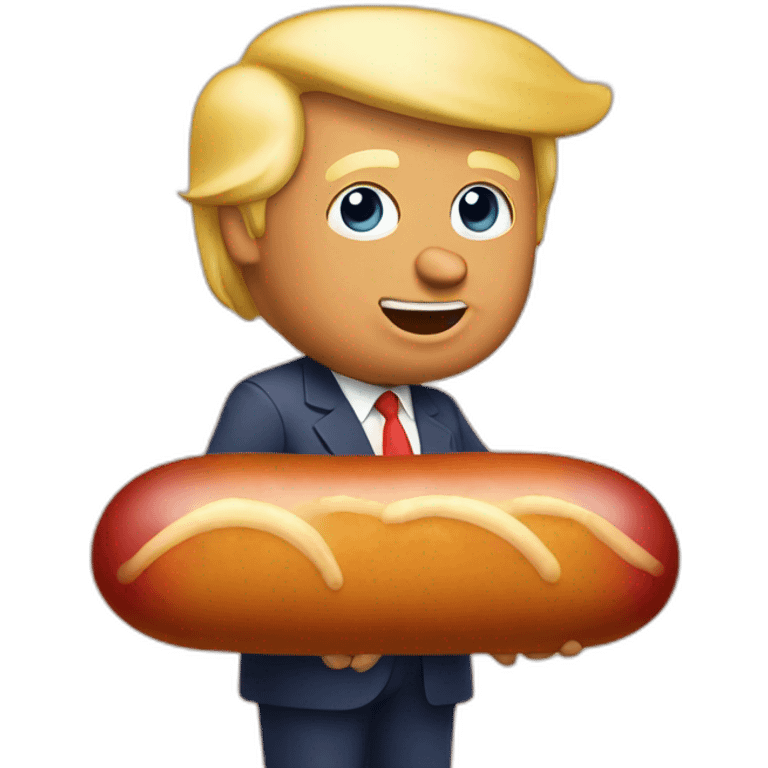 trump-holding-his-sausage emoji