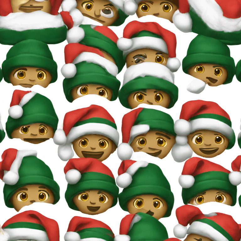 Green Bay packers in a Santa hat emoji