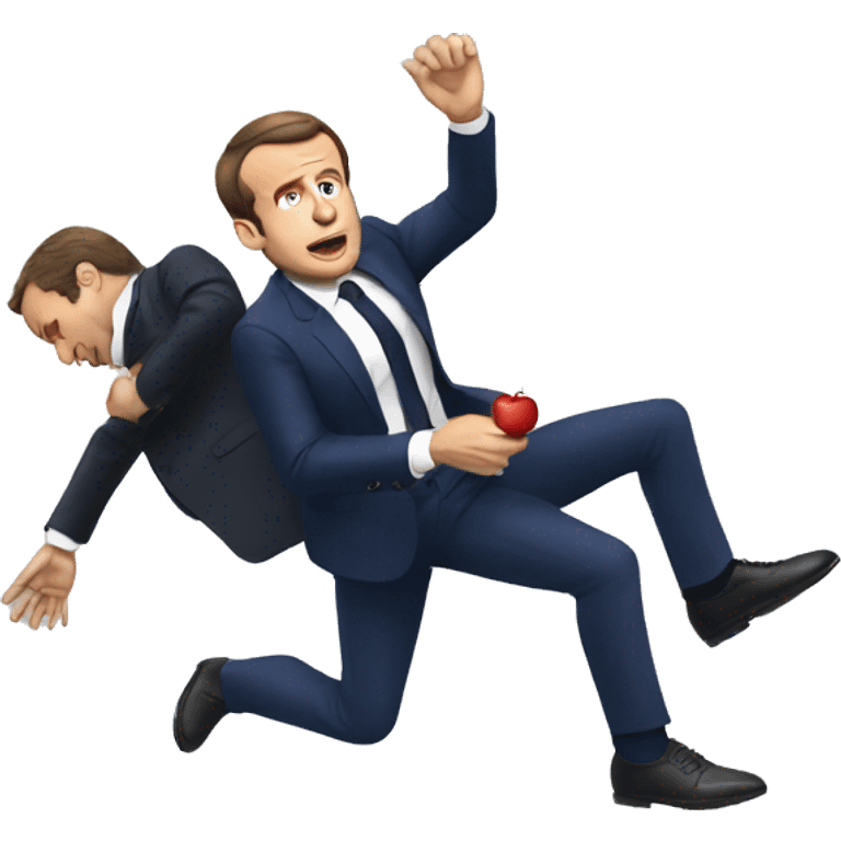 Emmanuel Macron accident emoji