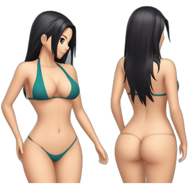 nico robin full body pawg tiny swimsuit back focus emoji