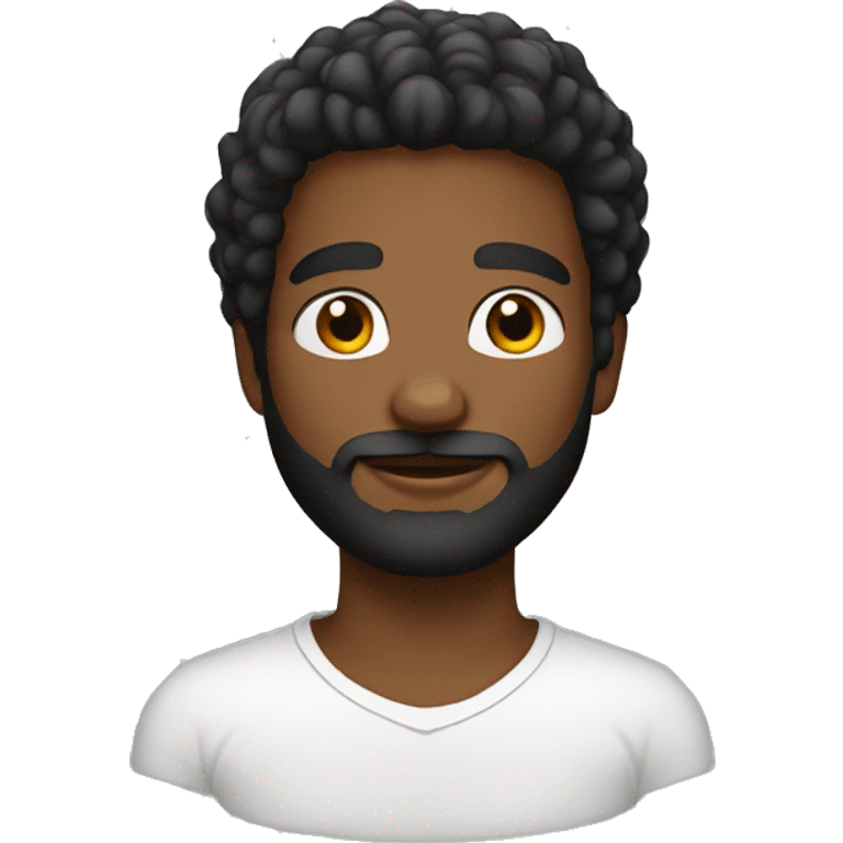 jovem negro de barba  emoji