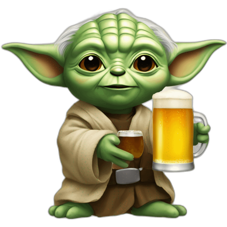 yoda with beer emoji