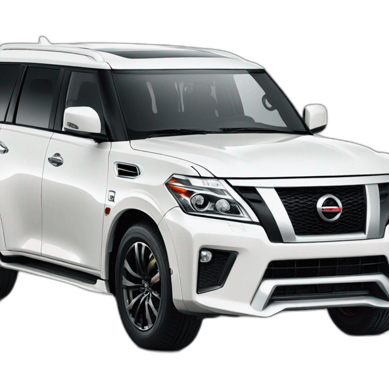 white nissan patrol nismo 2019  emoji